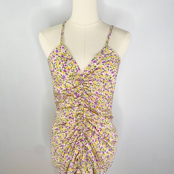 Cupshe - Floral Purple / Yellow Maxi Summer Dress - Picture 3 of 9